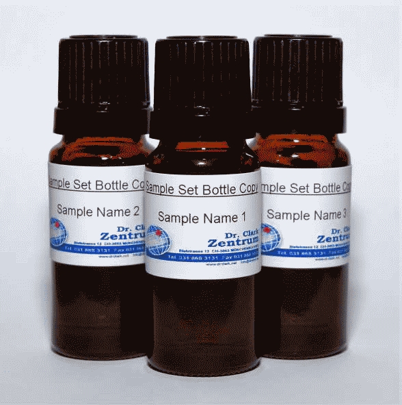 Bottle Copy Set für homöographische Tropfen, 42 Ampullen