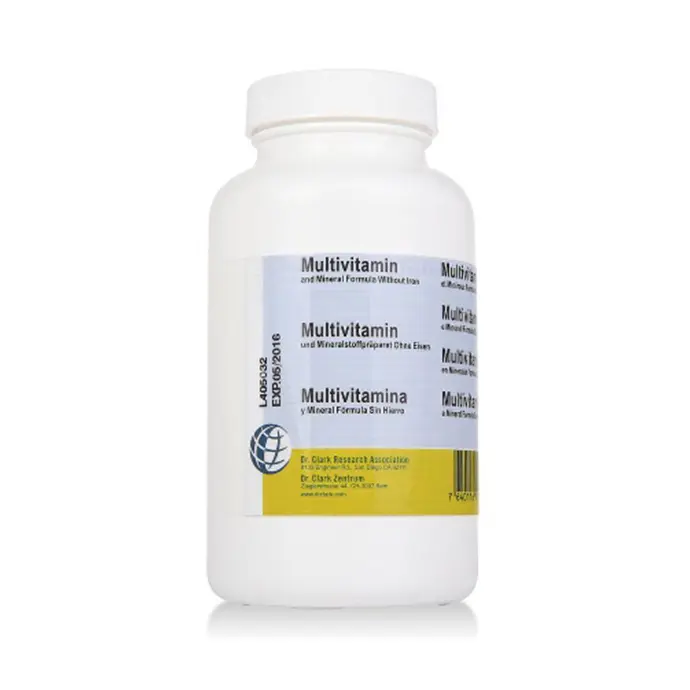 Multivitamina Clark sin Hierro, 120 cápsulas