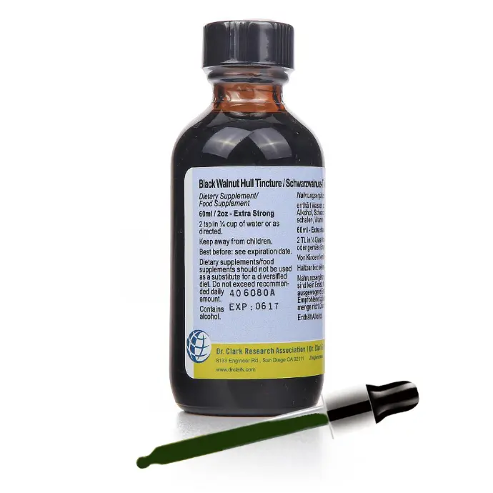 Black Walnut Hull Tincture, extra strong, 2 oz (60 ml)