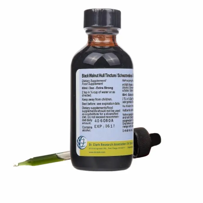 Black Walnut Hull Tincture, extra strong, 2 oz (60 ml)